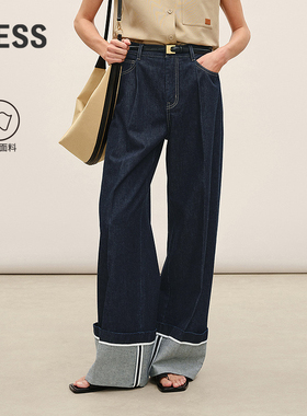 【商场同款】LESS2026春新款通勤复古丹宁全棉牛仔长裤2Q2E14470