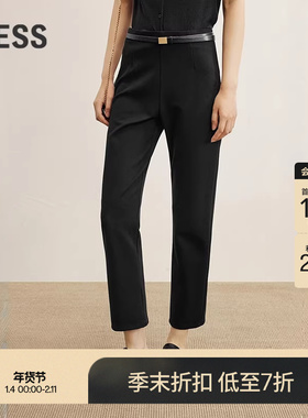 【商场同款】LESS2025年秋季新款通勤修身九分紧身裤2P9E15910