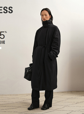 【商场同款/白鹅绒】LESS2025冬新款立领宽松长款羽绒服2P0C16620
