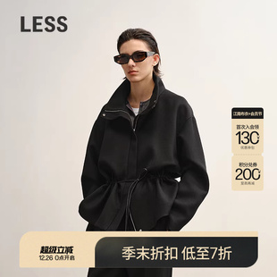 时尚 LESS2025秋新款 立领系带收腰夹克外套2P9617530 商场同款