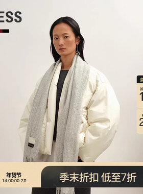 【商场同款】LESS2025年冬新款宽松短款夹克棒球羽绒服2P0C15620