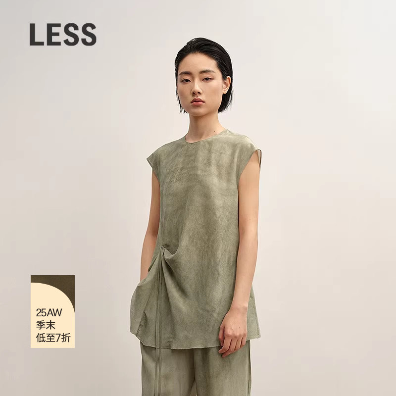 【商场同款】LESS2025年秋新款气质设计感无袖衬衫女2P7216140