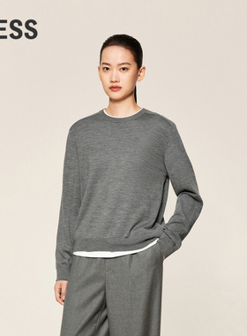 LESS春秋极简舒适时尚针织衫女山羊绒休闲套头针织衫2O8313040