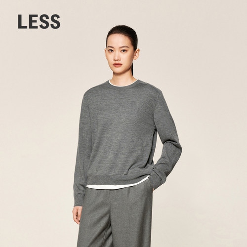 LESS春秋极简舒适时尚针织衫女山羊绒休闲套头针织衫2O8313040