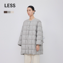 【周迅同款】LESS冬白鸭绒泡芙羽绒服女轻薄中长款外套2N0C10960