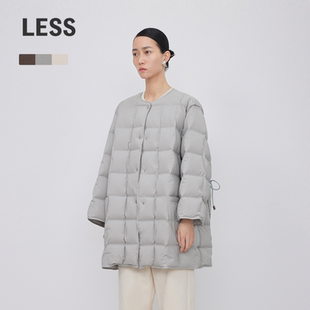 外套2N0C10960 LESS冬白鸭绒泡芙羽绒服女轻薄中长款 周迅同款