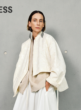 【精工系列】LESS春新中式围裹设计外套短款提花棉服女2P1B12930