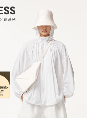 【迅系列】LESS休闲白色夹克女廓形宽松运动连帽外套2O4612490