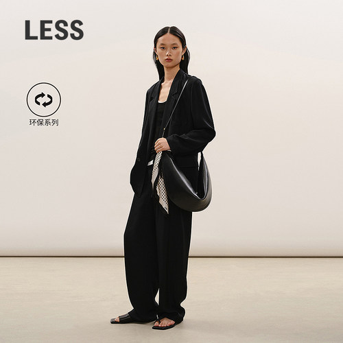 LESS环保醋纤垂感直筒裤