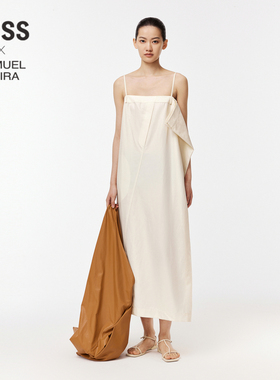 【LESSxSamuel】LESS吊带连衣裙夏季气质设计感棉麻长裙2O7G12470