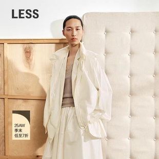 【商场同款】LESS2025年秋新款酷飒感工装立领马甲外套2P8516180