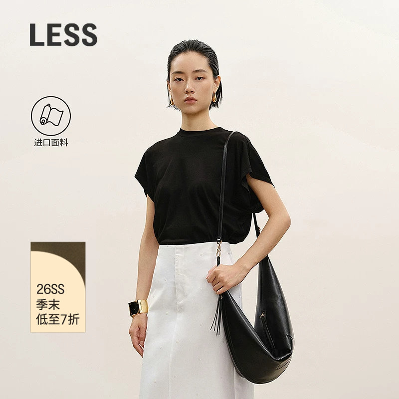 LESS夏莱赛尔棉短袖T恤图片