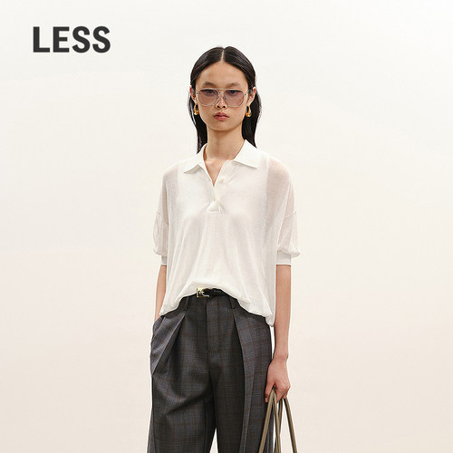 LESS夏短袖polo针织衫