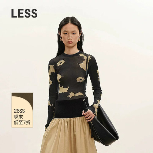 LESS圆领修身皮肤衣T恤女