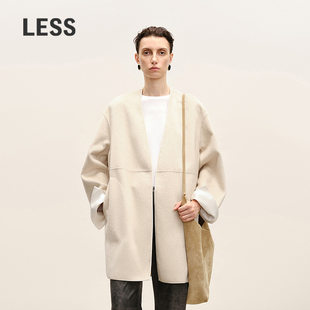 【商场同款/0压系列】LESS2026春新款丝羊绒毛呢大衣女2Q1814770