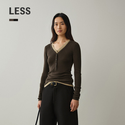 LESS薄款V领随心搭毛衫
