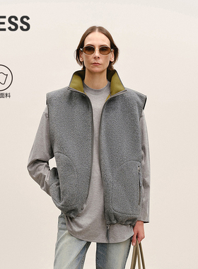 【商场同款/0压系列】LESS2026春新双面穿仿羊羔毛马甲2Q1515300