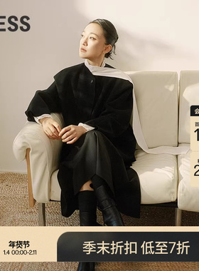 【商场同款】LESS2025年秋新款休闲复古中长款A字半身裙2P8D18320