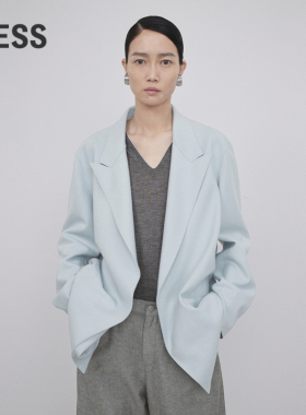 LESS绵羊毛西装简约休闲宽松无扣西服外套2N9712990