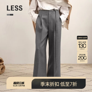 裤 休闲通勤复古阔腿西装 LESS2025冬新款 女2PBE17420 商场同款