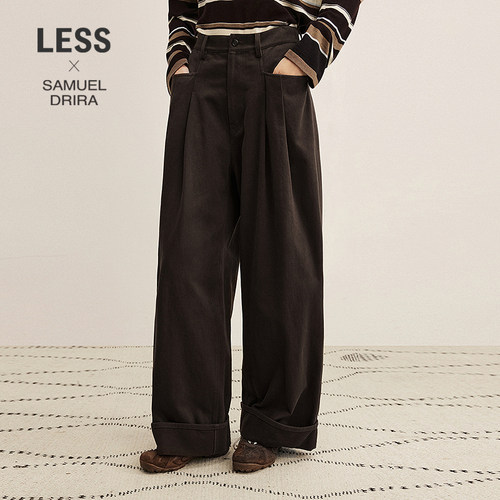 LESS休闲复古阔腿长裤
