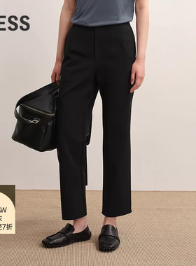 【商场同款】LESS2025年秋新款休闲通勤时尚烟管九分裤2P8E18170