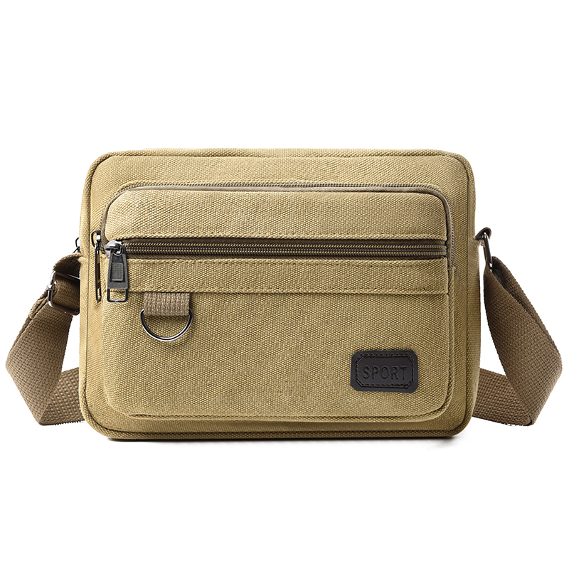 斜挎单肩做生意零钱包大容量户外帆布包男女通用多口袋收银收钱包