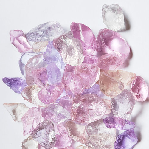 鱼缸玻璃底砂黄色金色透明粉色蓝色绿色石头底砂水族箱造景装饰 - 封面