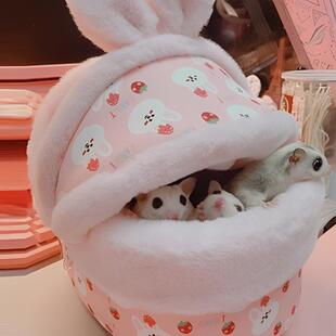 chao可爱~蜜袋鼯棉窝用品保暖松鼠蜜袋鼯 仓鼠金丝熊花枝鼠睡窝