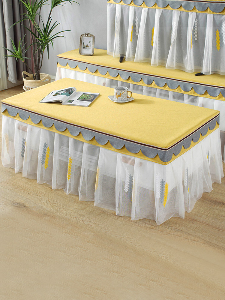 茶几桌布套罩北欧风格网红长方形客厅茶几电视柜组合桌布全包刺绣