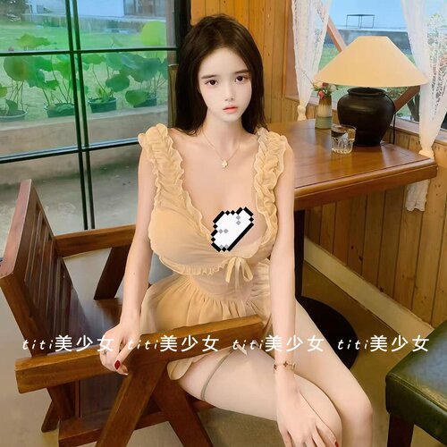 春荷叶边无袖花苞短裙