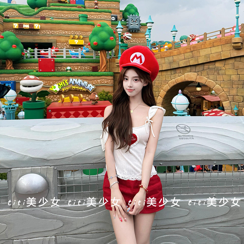 【TiTi美少女】纯欲风性感2026春季大U领甜心爱心刺绣小飞袖上衣,女装/女士精品,大码内搭,淘宝优惠券,粉丝福利购,淘宝优惠卷