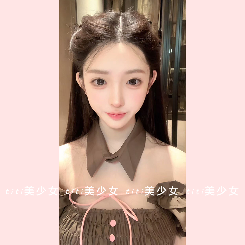 性感泡泡袖短款露脐上衣