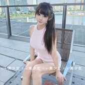 纯欲风水粉色软糯舒服羊毛针织半高领修身 TiTi美少女 打底上衣