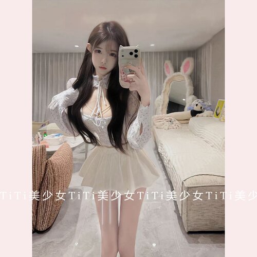高腰短款娃娃衫上衣a字蓬蓬短裙