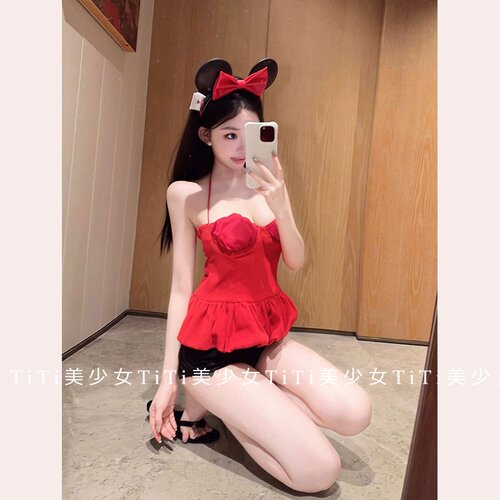 夏季新款纯欲法式挂脖吊带