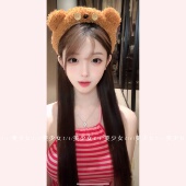 TiTi美少女 纯欲风辣妹修身 显瘦条纹吊带背心挂脖无袖 短款 上衣