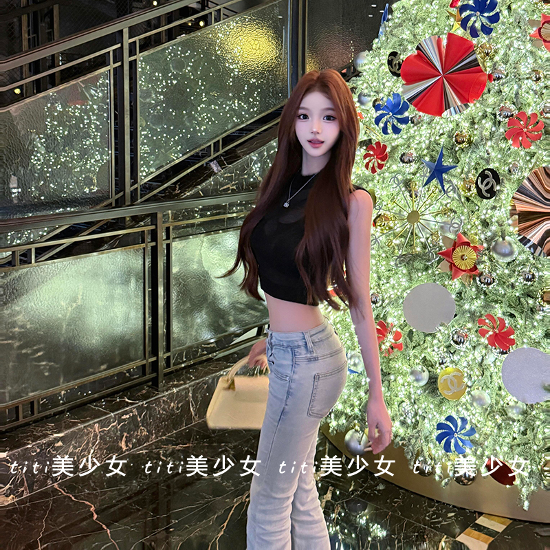 天花板背心T恤内搭+交叉内衣女