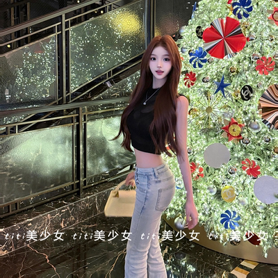 天花板背心T恤内搭+交叉内衣女