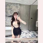 春季 两件套装 短款 T恤上衣女装 TiTi美少女 纯欲辣妹风性感长袖