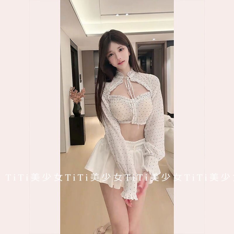 短款娃娃衫上衣a字蓬蓬短裙图片