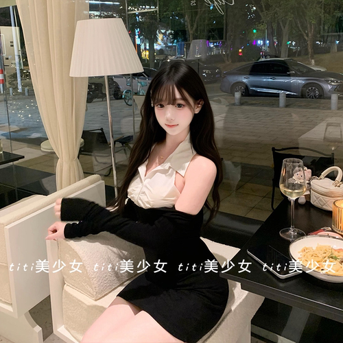 修身包臀裙露肩打底连衣裙冬