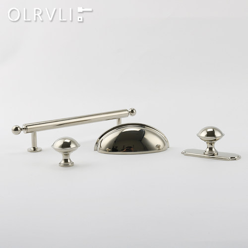 olrvli复古美式镍银色贝壳拉手