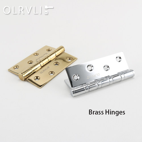 olrvli黄铜色双开门室内轴承合页