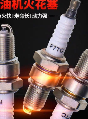 汽油机火花塞农机微耕机抹磨光机草坪机168F170/F7TC发电机火花塞
