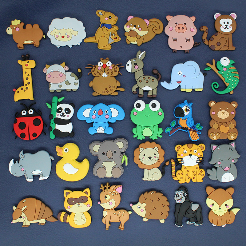 儿童早教冰箱贴磁贴个性创意卡通可爱软磁力贴白板黑板磁小动物