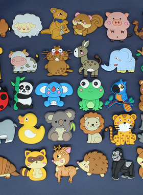 儿童早教冰箱贴磁贴个性创意卡通可爱软磁力贴白板黑板磁小动物