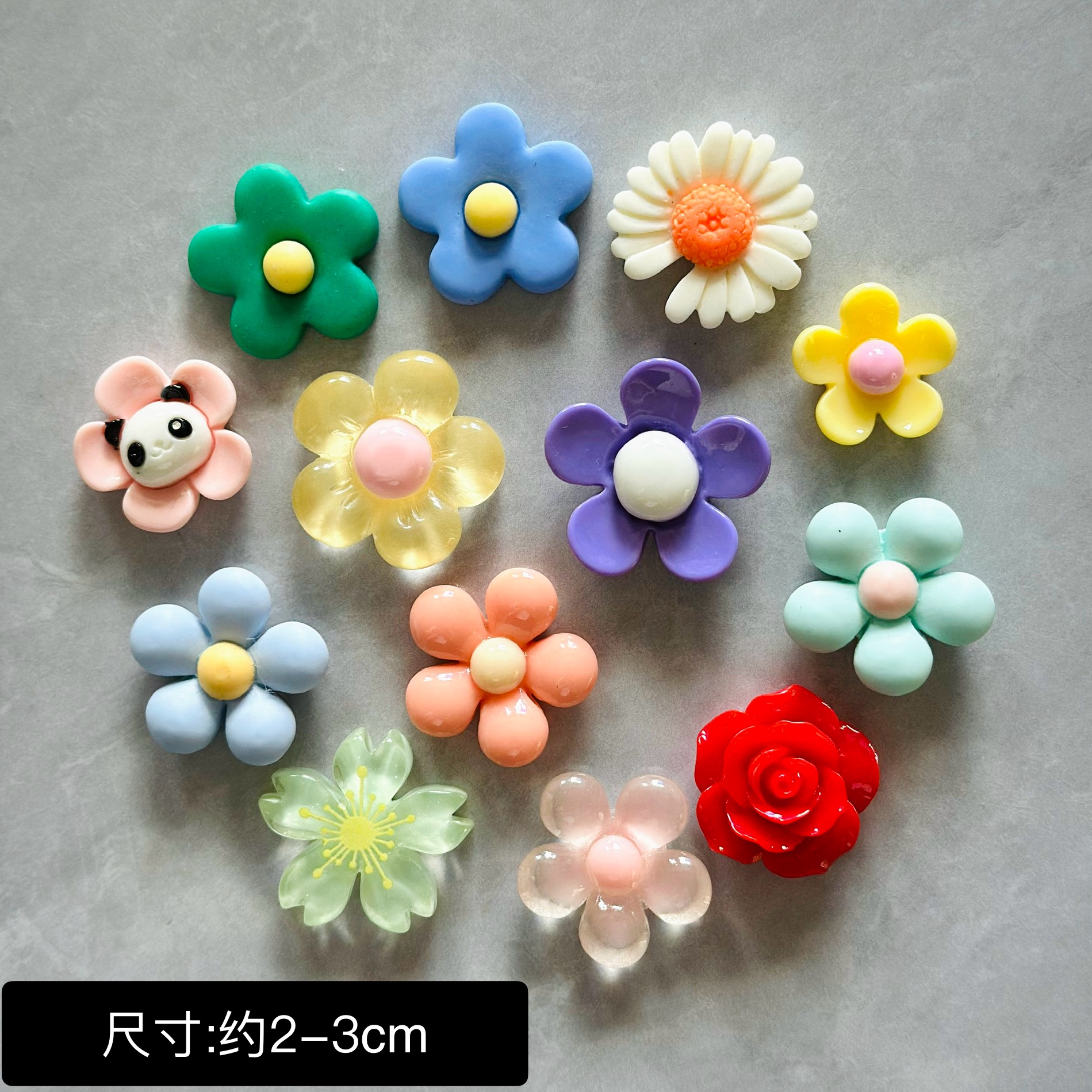 彩色雏菊瓣花黑白板板磁扣冰箱贴