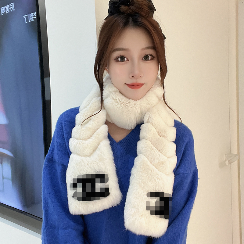 獭兔毛围脖女韩版冬季真皮草百搭围巾2025新款网红脖套加厚保暖潮