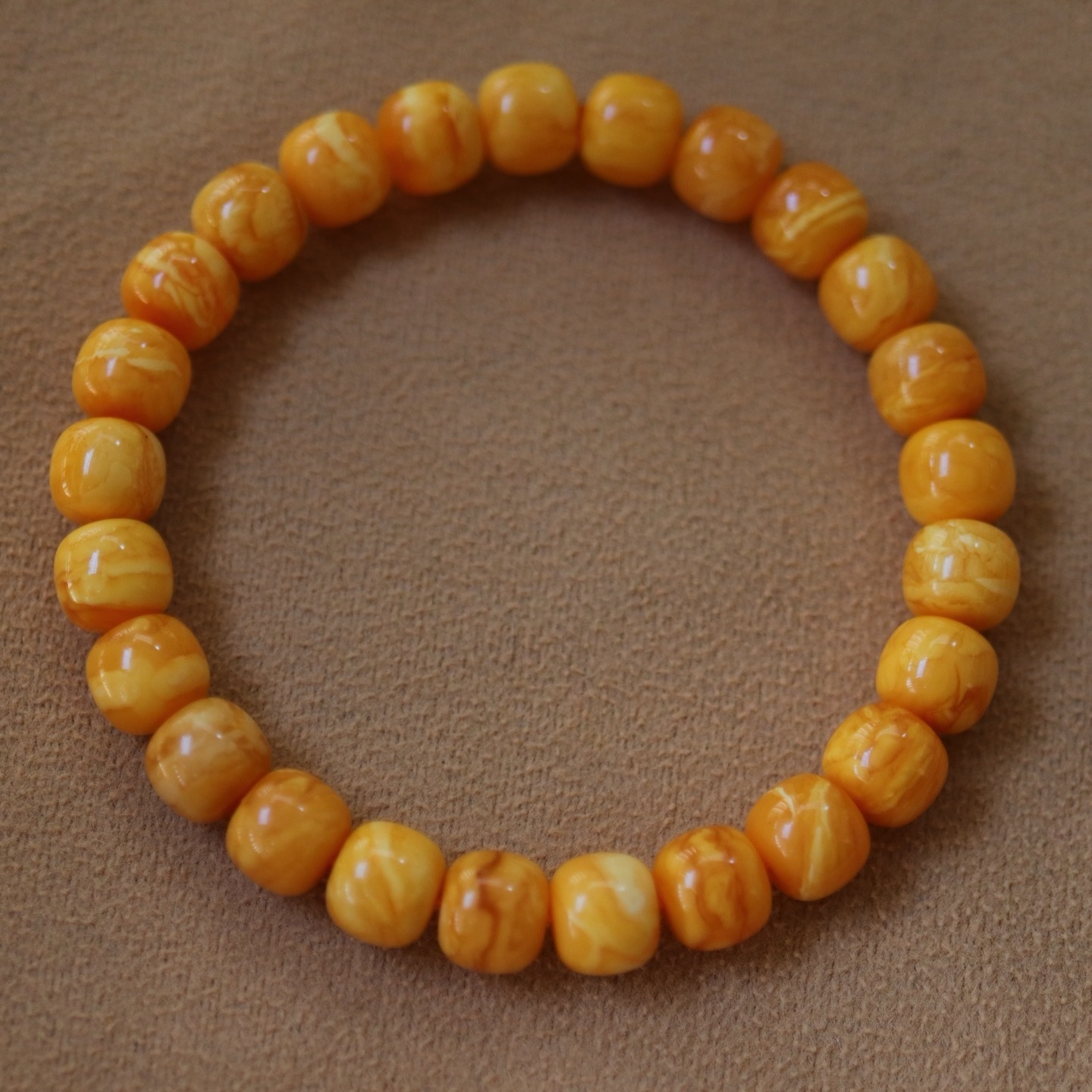 正品天然俄料精品小年份老蜡蜜蜡8mm老型手链女款文玩珠宝饰品